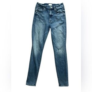 Mother High Waisted Medium Wash Looker Ankle Size 27